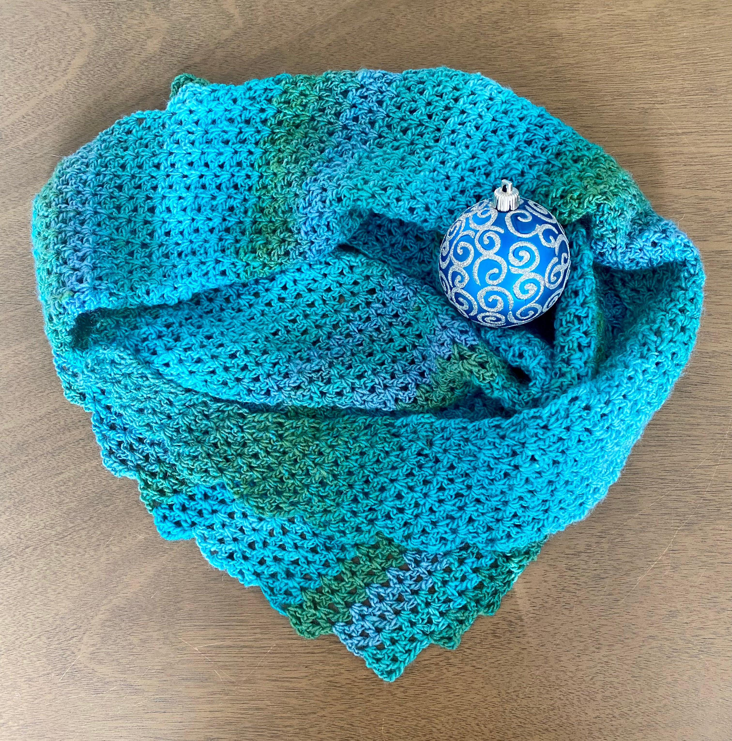 Yarnsmiths Lagoon DK Muted Tones Shawl – Blue Lagoon